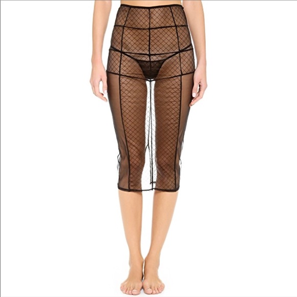 Love Haus by Beach Bunny Swimwear Mesh Skirt - Picture 1 of 2